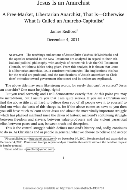 Product picture Jesus Is an Anarchist 